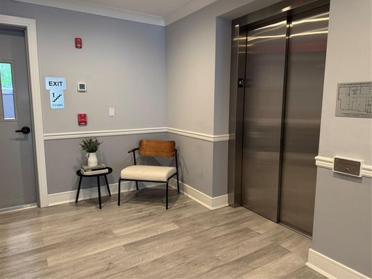 Elevator, Interior, Wood Texture Flooring