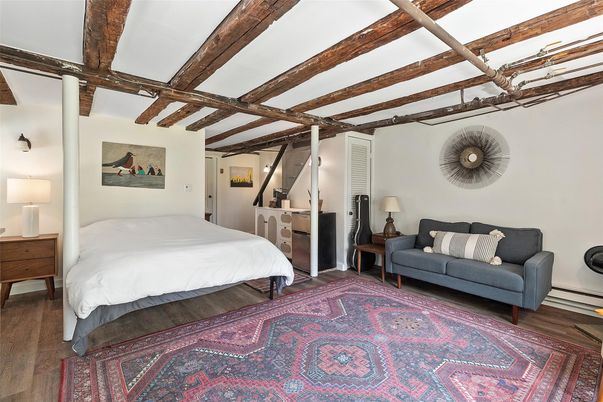 Bedroom, Interior, Wooden Beams, Wood Texture Flooring