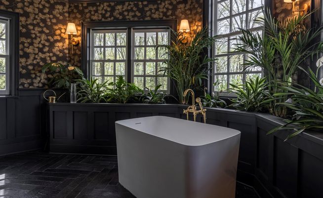 Bathroom, Free Standing Baths, Interior, Marble