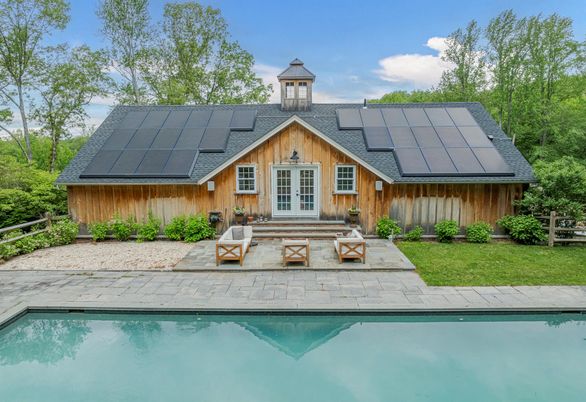 Exterior, Pool, Solar Panels