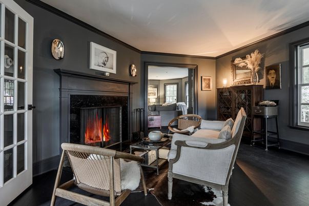 Fireplace, Interior, Living room, Wood Texture Flooring