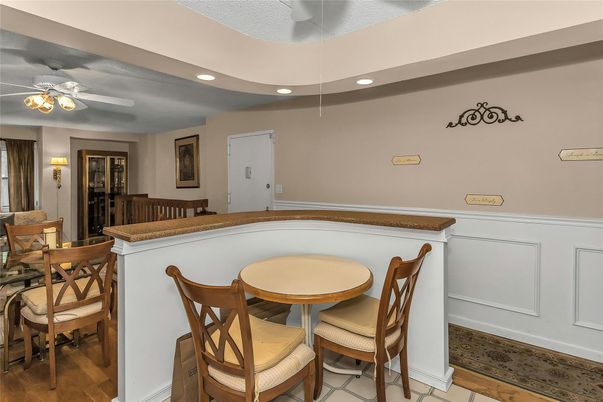 Dining room, Interior, Recessed Lighting