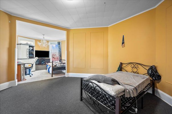 Bedroom, Chandelier, Interior