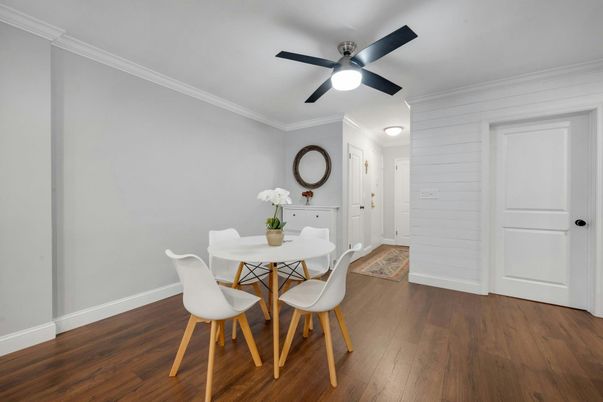 Dining room, Interior, Wood Texture Flooring