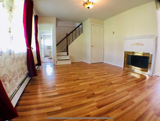Empty room, Fireplace, Interior, Wood Texture Flooring