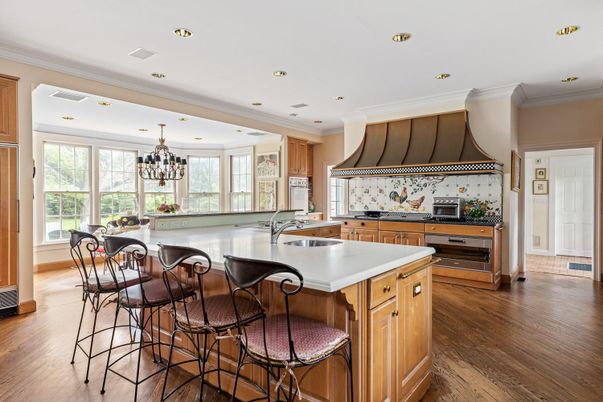 Chandelier, Interior, Kitchen, Recessed Lighting, Wood Texture Flooring