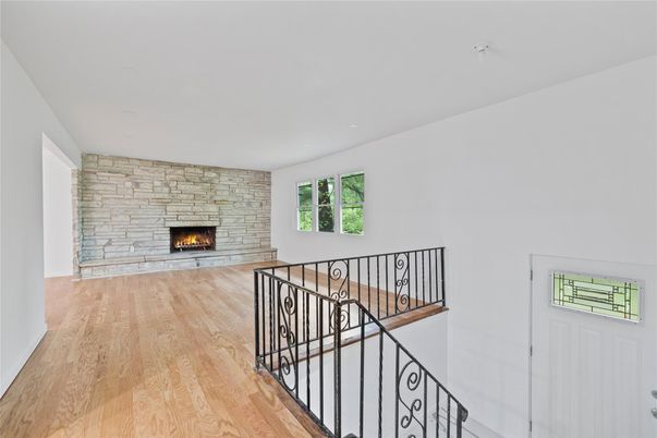 Fireplace, Interior, Stone Walls, Wood Texture Flooring