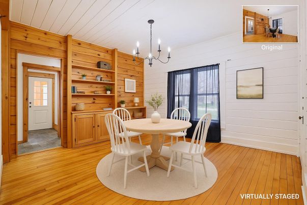 Chandelier, Dining room, Interior, Wood Texture Flooring, Wooden Walls