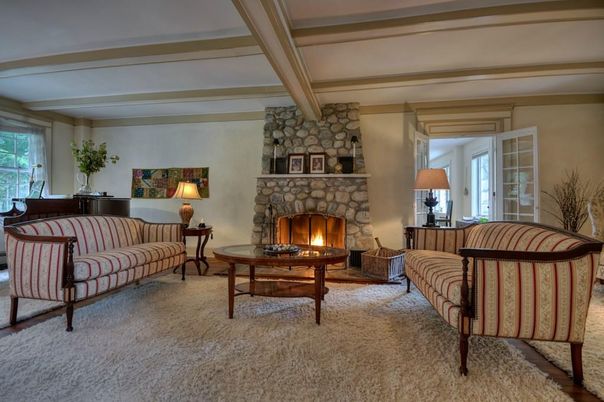 Fireplace, Interior, Living room, Stone Walls