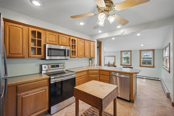 Interior, Kitchen, Recessed Lighting, Stainless Steel Appliances