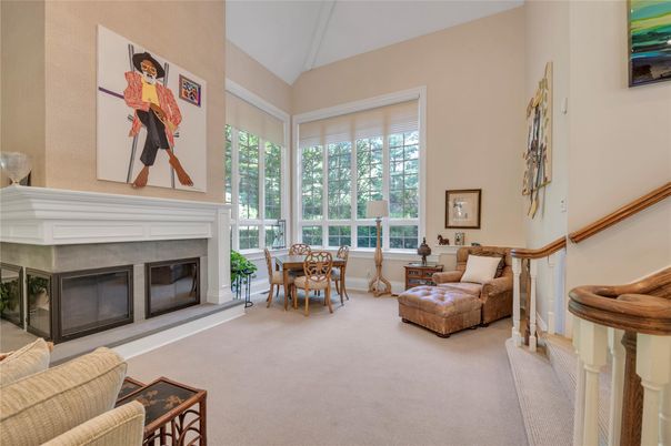Dining room, Fireplace, Interior, Living room