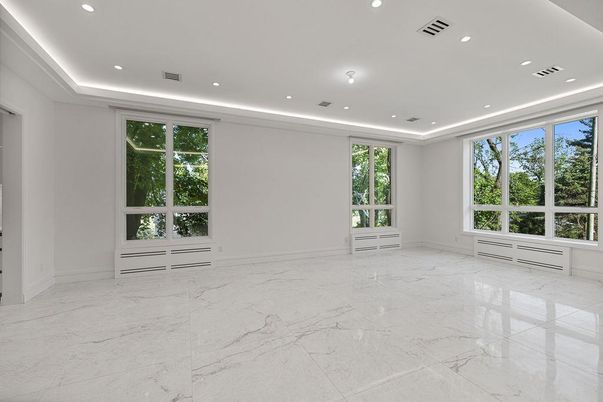 Empty room, Interior, Marble, Recessed Lighting