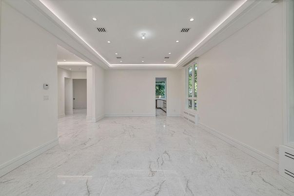 Empty room, Interior, Marble, Recessed Lighting