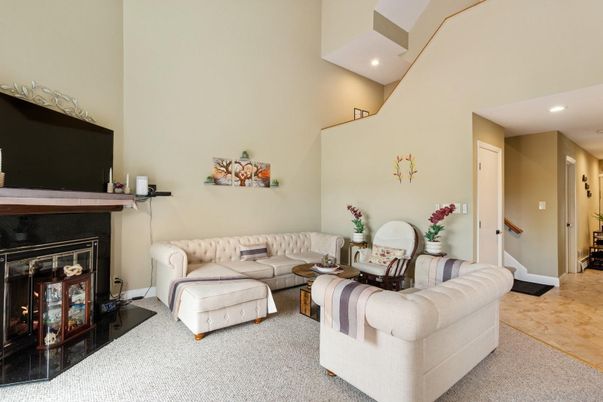 Fireplace, Interior, Living room, Recessed Lighting