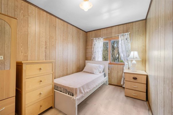 Bedroom, Interior, Wood Texture Flooring, Wooden Walls