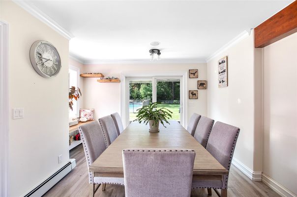 Dining room, Interior, Wood Texture Flooring