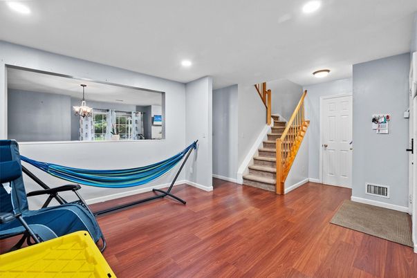 Chandelier, Interior, Recessed Lighting, Wood Texture Flooring