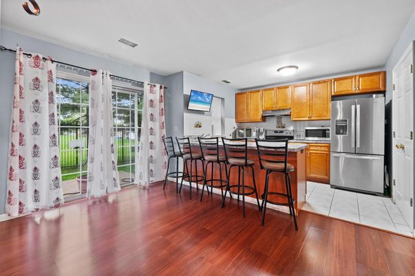 Interior, Kitchen, Wood Texture Flooring