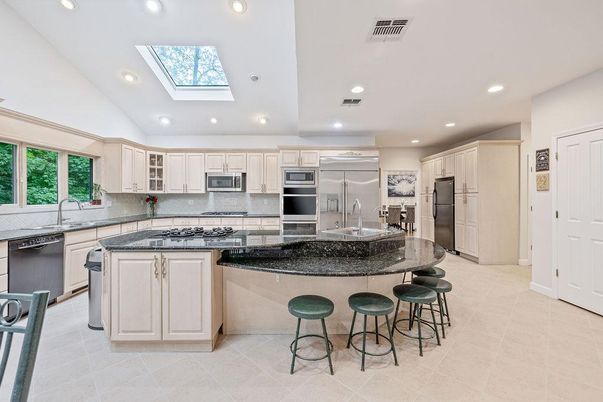 Glass Ceilings, Interior, Kitchen, Recessed Lighting, Stainless Steel Appliances
