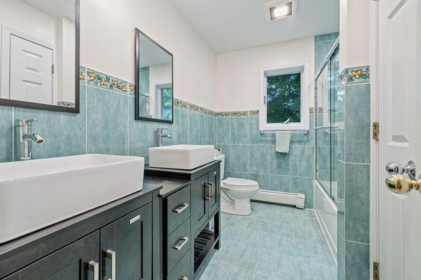 Bathroom, Dual Sink Vanities, Glass Shower, Interior