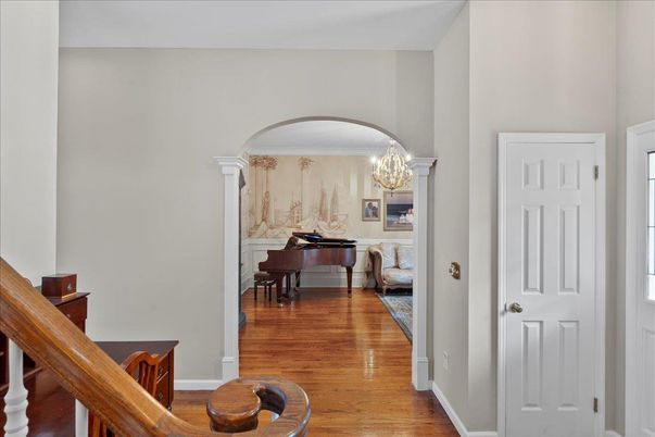 Chandelier, Interior, Piano, Wood Texture Flooring