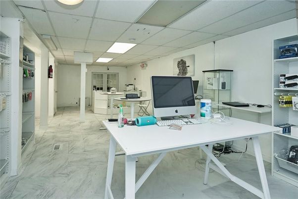 Home Office, Interior, Marble, Recessed Lighting