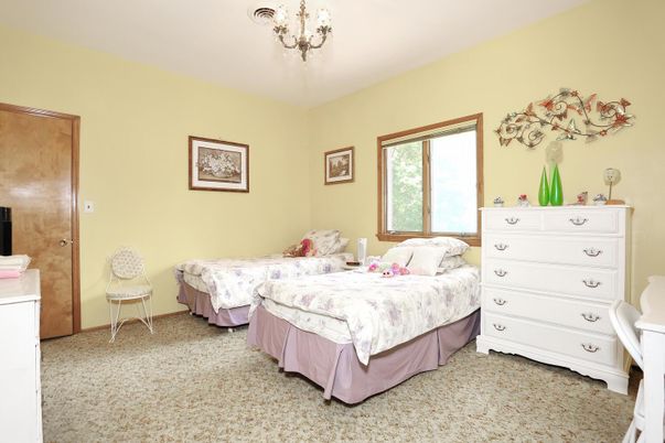 Bedroom, Chandelier, Interior