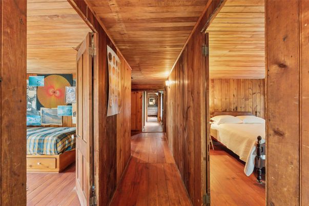 Bedroom, Interior, Wooden Ceilings, Wood Texture Flooring, Wooden Walls