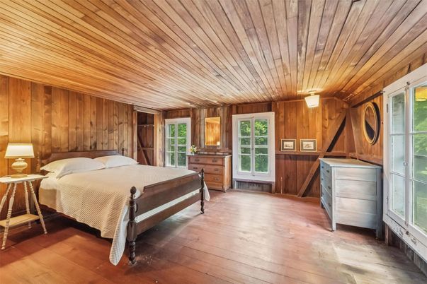 Bedroom, Interior, Wooden Ceilings, Wood Texture Flooring, Wooden Walls