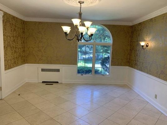 Chandelier, Empty room, Interior