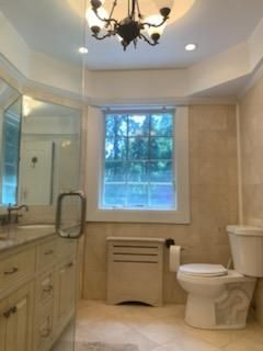 Bathroom, Chandelier, Interior, Recessed Lighting
