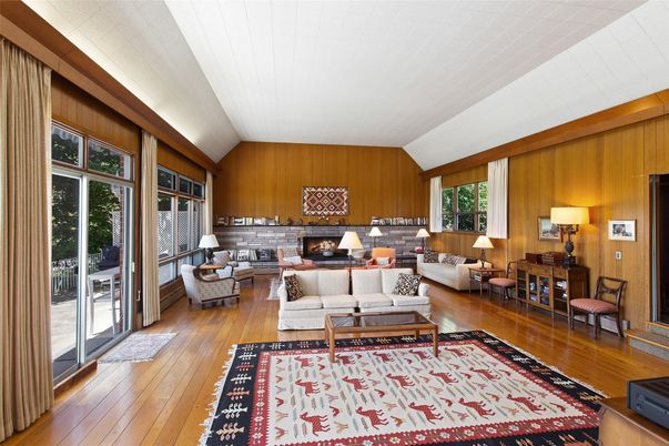 Fireplace, Interior, Living room, Wood Texture Flooring, Wooden Walls