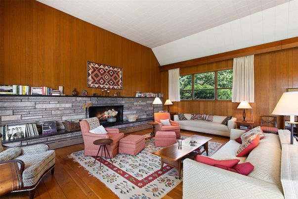 Fireplace, Interior, Living room, Wood Texture Flooring, Wooden Walls