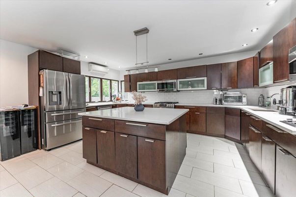 Interior, Kitchen, Pendant Lights, Recessed Lighting, Stainless Steel Appliances