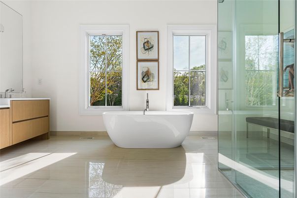 Bathroom, Free Standing Baths, Glass Shower, Interior