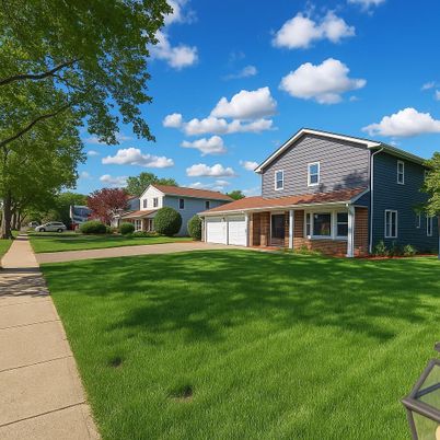 Attached, Exterior, Facade, Brick Facade, American Craftsman