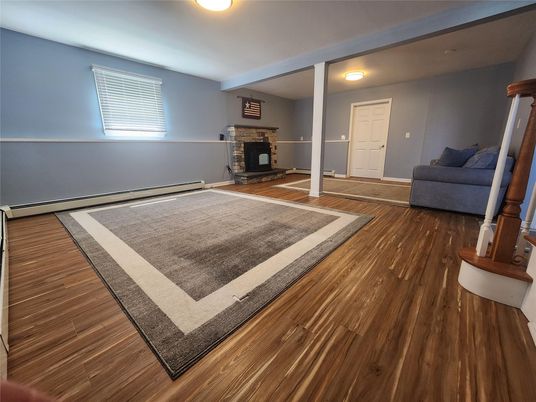 Empty room, Fireplace, Interior, Wood Texture Flooring