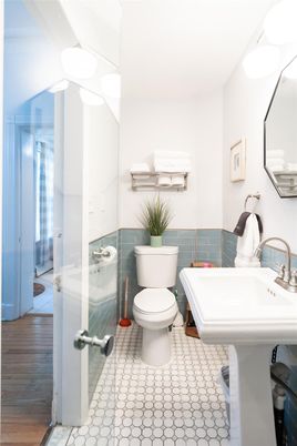 Bathroom, Interior, Wood Texture Flooring
