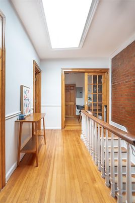 Home Office, Interior, Stone Walls, Wood Texture Flooring