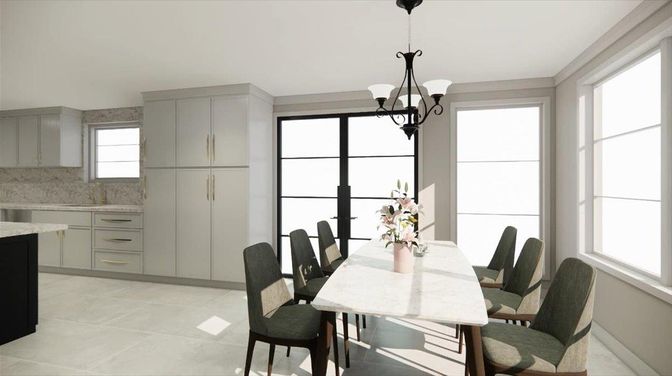 Chandelier, Dining room, Interior