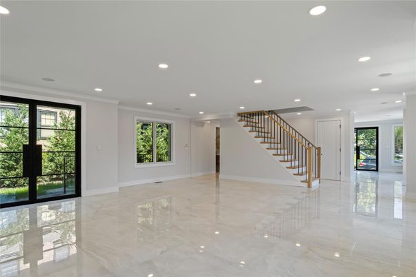 Empty room, Interior, Marble, Recessed Lighting