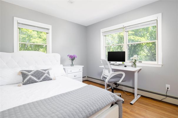 Bedroom, Home Office, Interior, Wood Texture Flooring