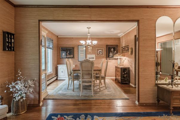 Chandelier, Dining room, Interior, Wood Texture Flooring, Wooden Walls