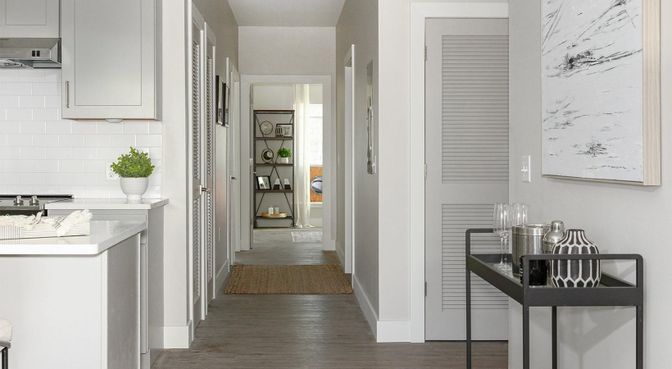 Interior, Kitchen, Wood Texture Flooring