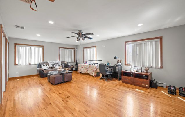 Home Office, Interior, Living room, Recessed Lighting, Wood Texture Flooring