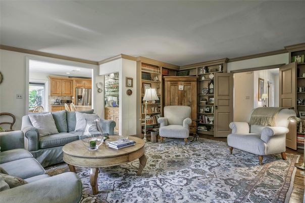 Interior, Kitchen, Living room, Stainless Steel Appliances, Wood Texture Flooring