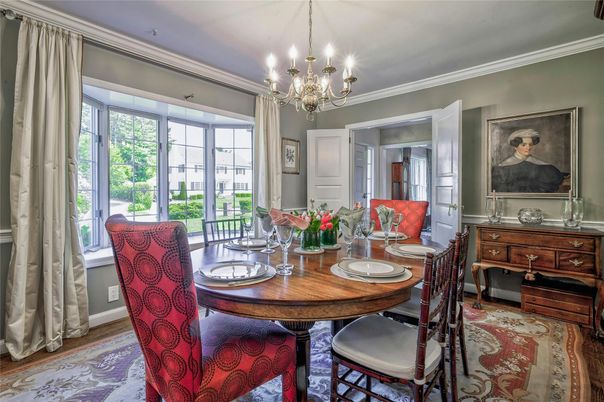 Chandelier, Dining room, Interior, Wood Texture Flooring