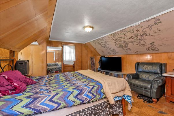 Bedroom, Interior, Wood Texture Flooring, Wooden Walls