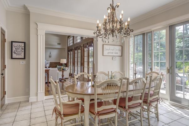 Chandelier, Dining room, Interior