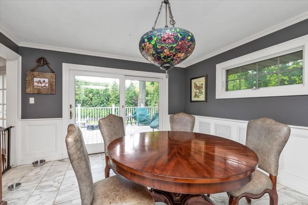 Dining room, Interior, Marble, Pendant Lights